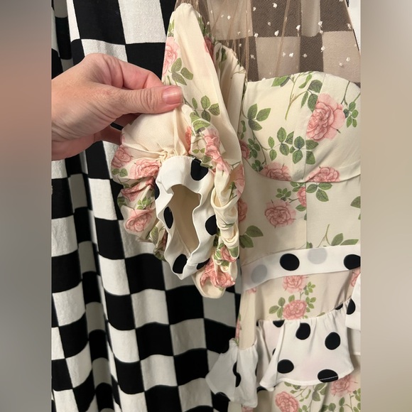 For Love And Lemons Butterscotch Tiered Mini Dress - Picture 6 of 16